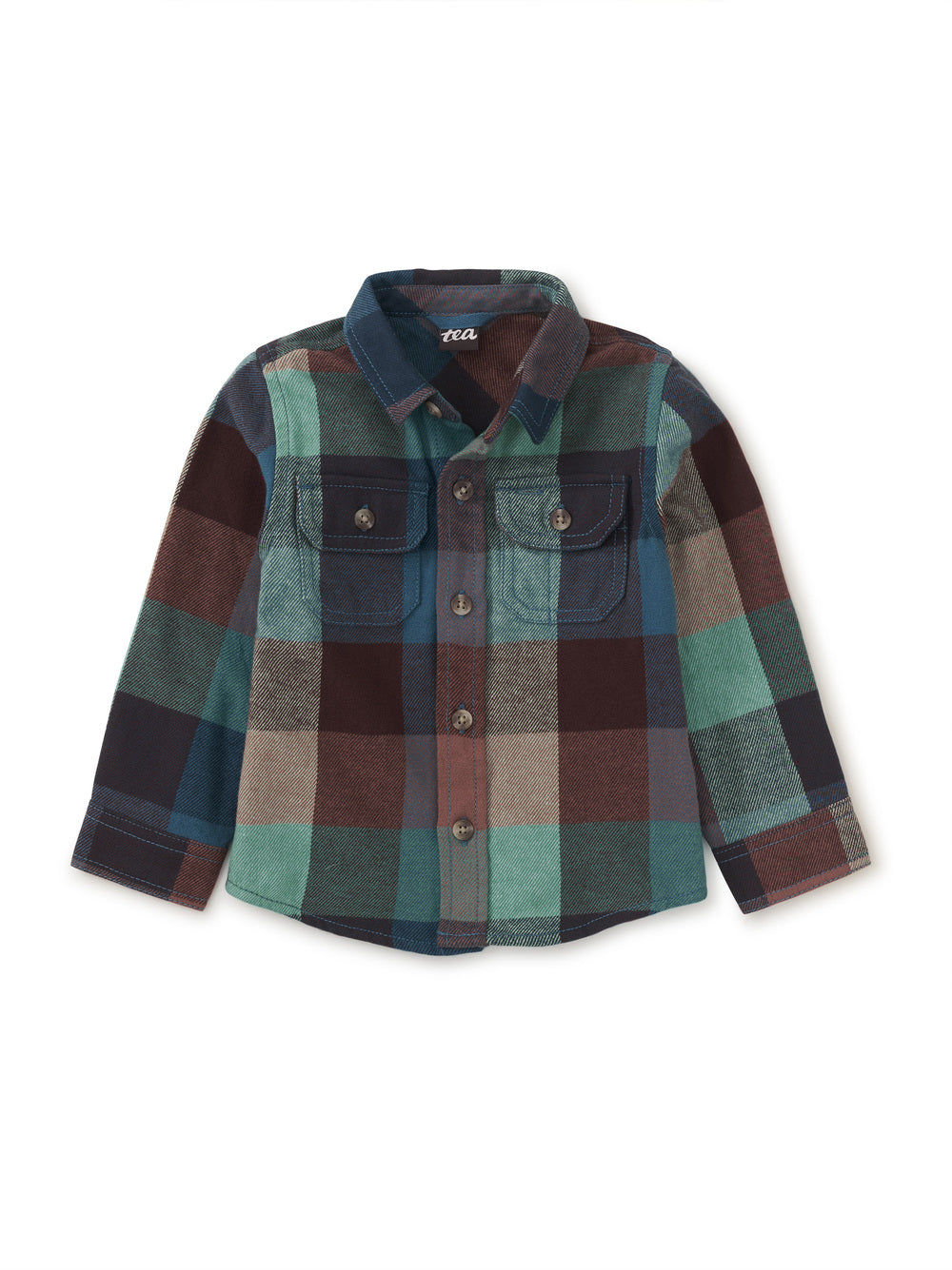 Tea Collection Flannel Button Up Shirt - Anatolian Plaid