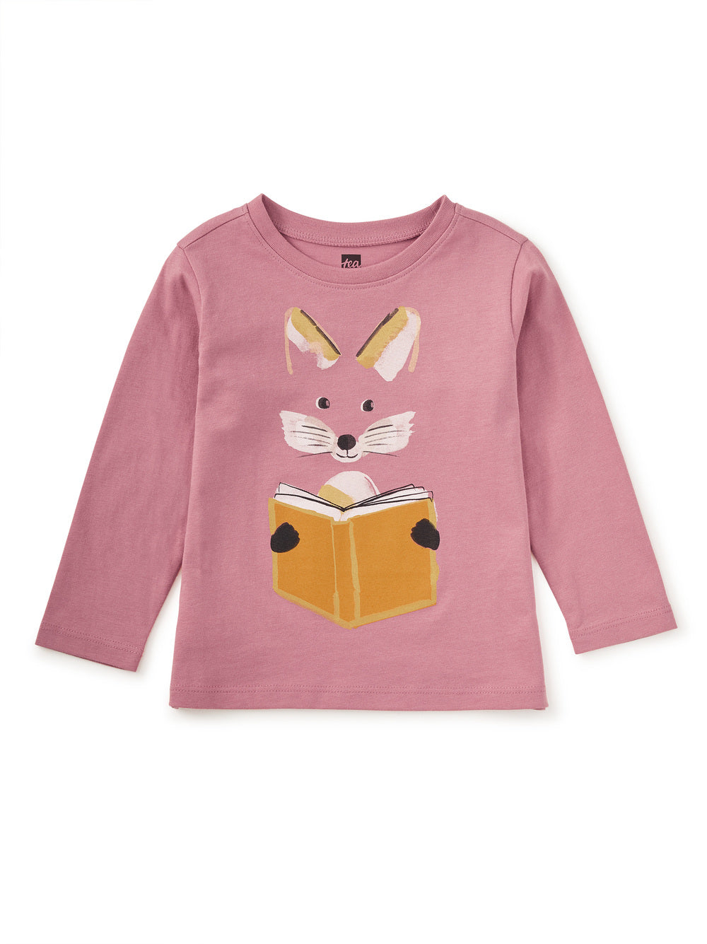 Tea Collection Reading Fox Double Sided Tee - Antique Rose