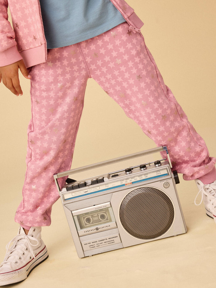 Tea Collection Going Places Joggers - Metallic Stars