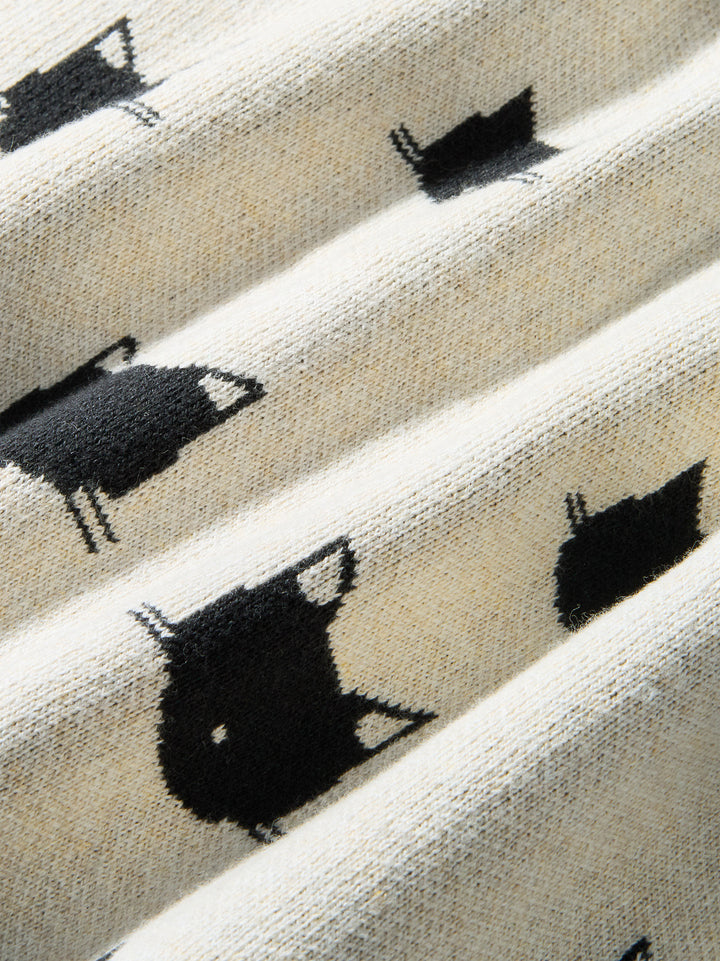 Tea Collection Long Iconic Cat Cardigan