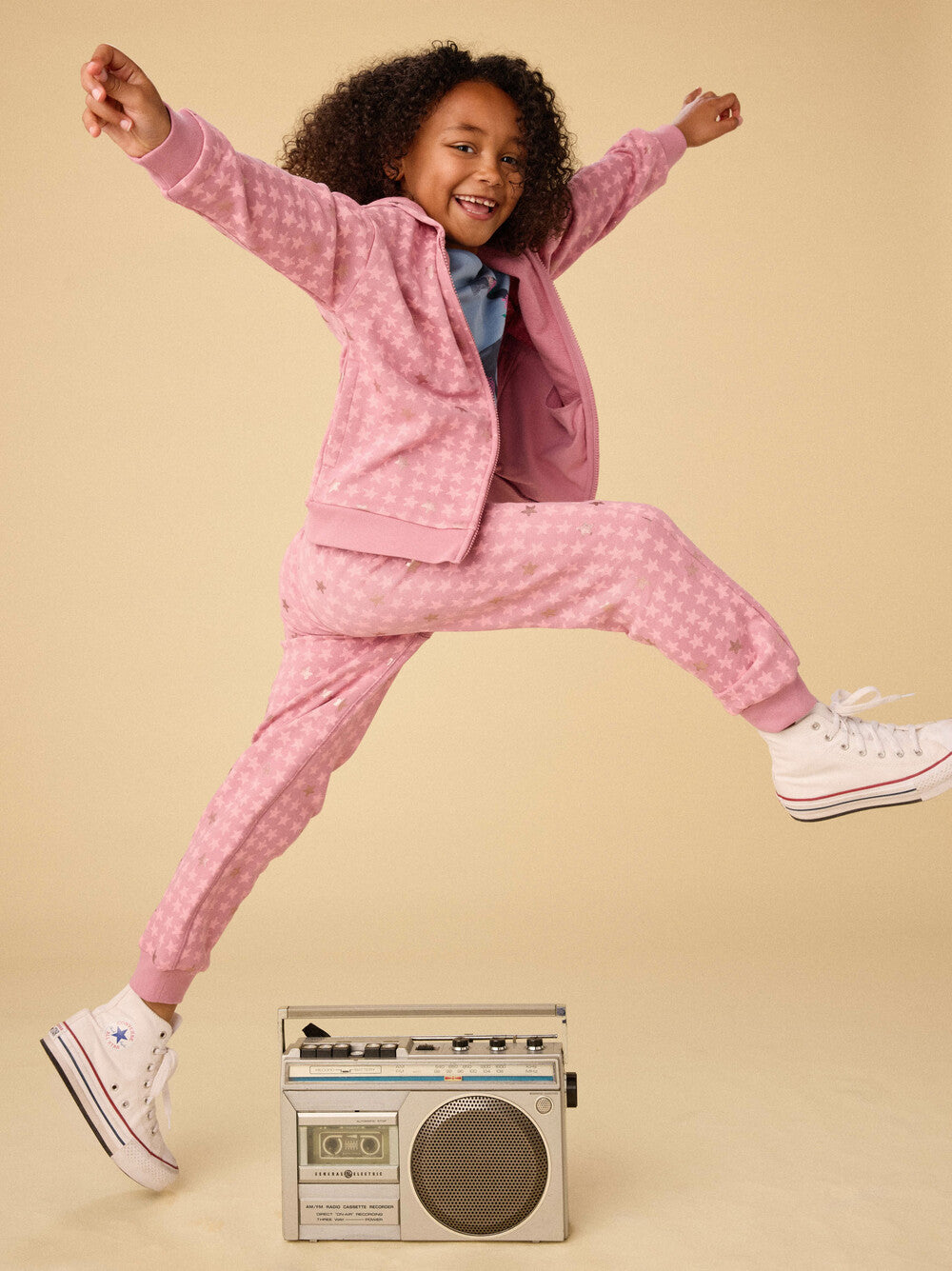 Tea Collection Going Places Joggers - Metallic Stars