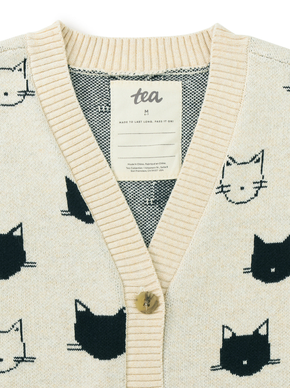 Tea Collection Long Iconic Cat Cardigan
