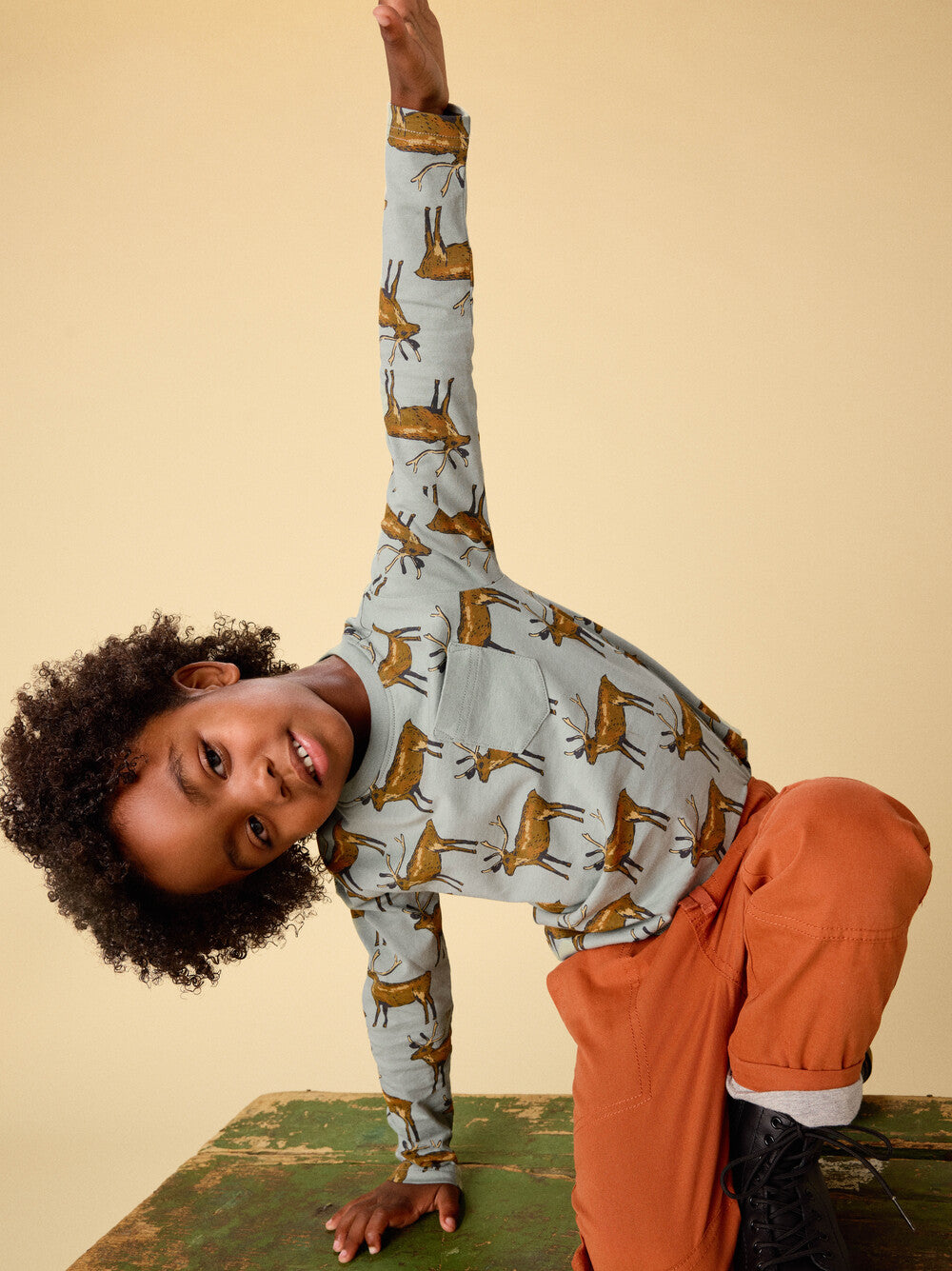 Tea Collection Painted Deer Pocket Tee