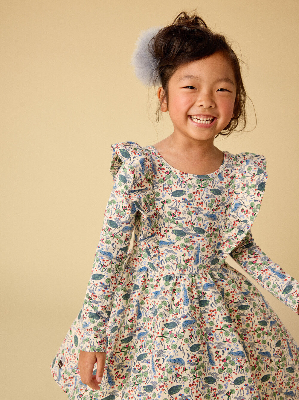 Tea Collection Ruffle Shoulder Ballet Dress - Rabbit & Turtle Folktale