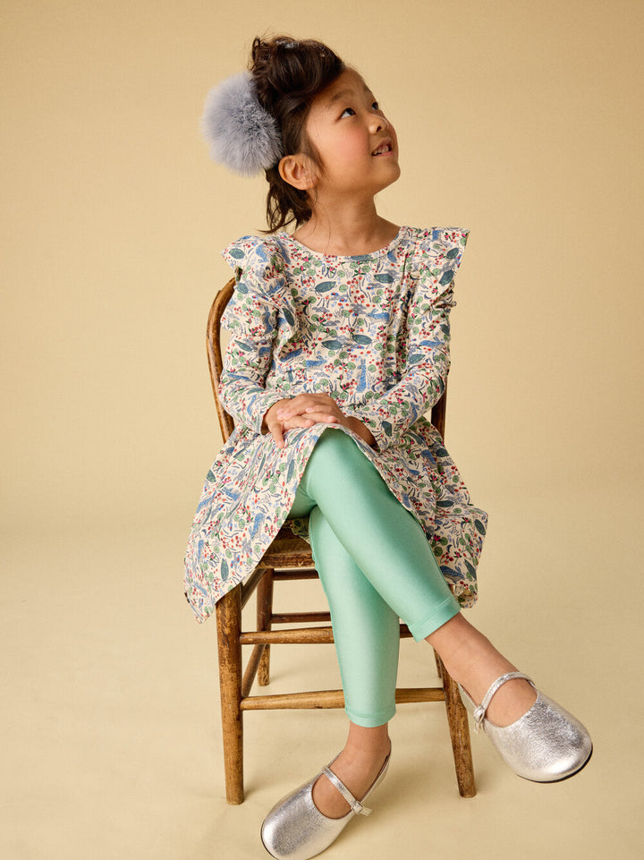 Tea Collection Ruffle Shoulder Ballet Dress - Rabbit & Turtle Folktale