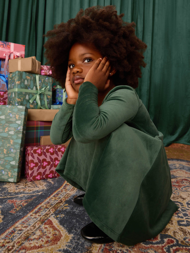 Tea Collection Velour Ballet Dress - Pineneedle