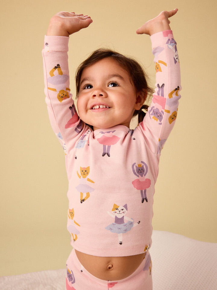 Tea Collection Goodnight Pajama Set - Ballet Kitty