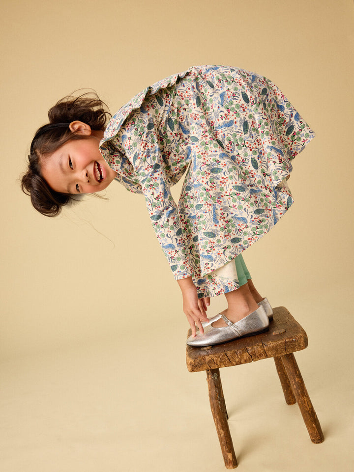 Tea Collection Ruffle Shoulder Ballet Dress - Rabbit & Turtle Folktale