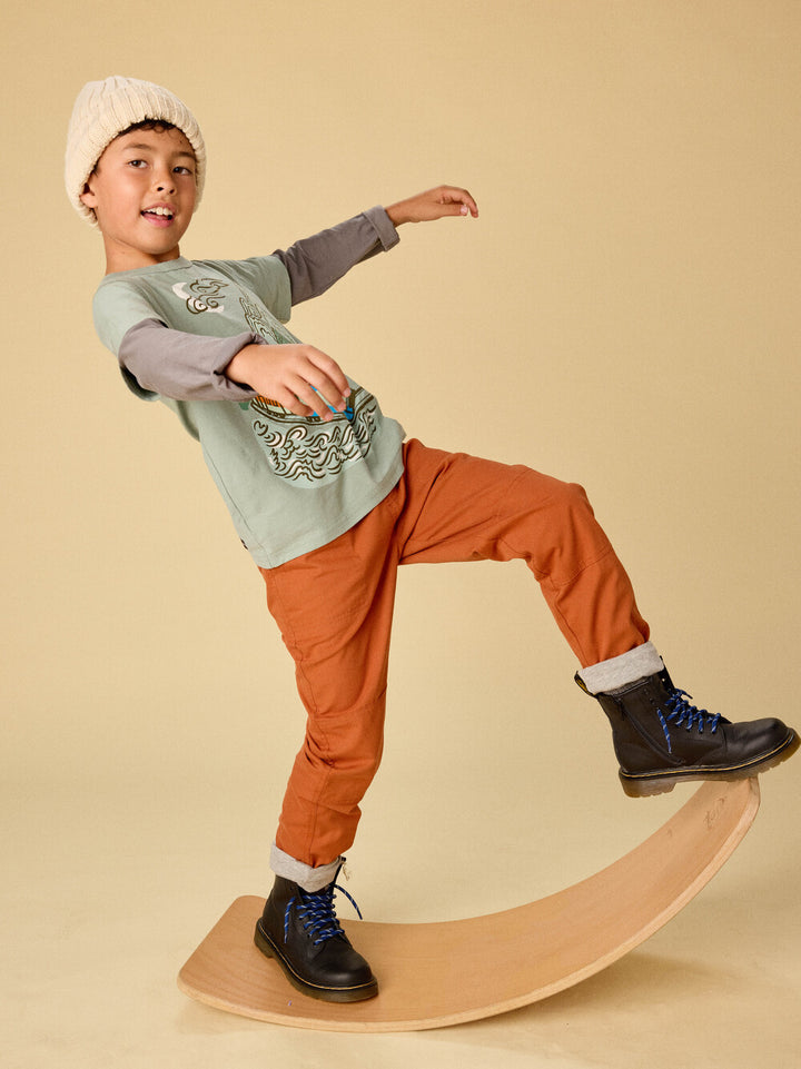 Tea Collection Cozy Does It Lined Pants - Gingerbread