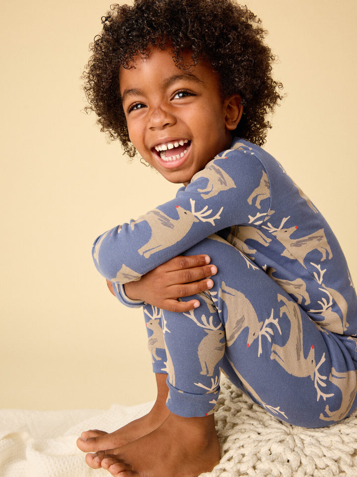 Tea Collection Goodnight Pajama Set - Red Nose Reindeer
