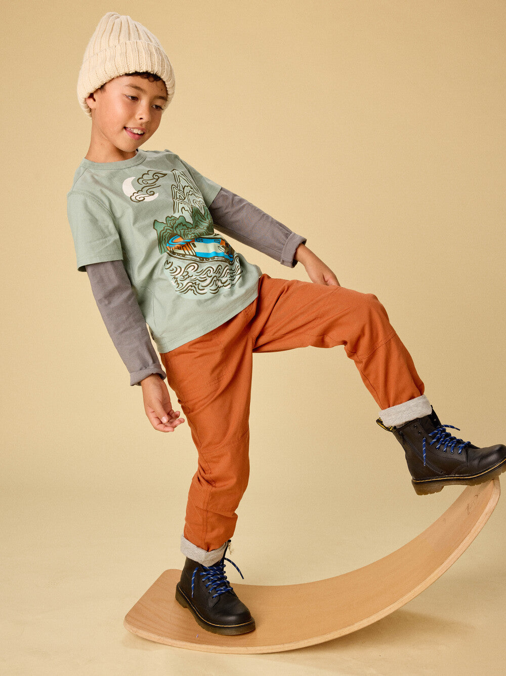 Tea Collection Cozy Does It Lined Pants - Gingerbread