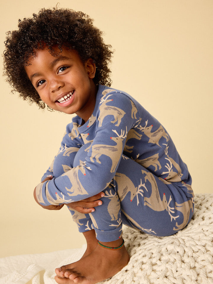 Tea Collection Goodnight Pajama Set - Red Nose Reindeer