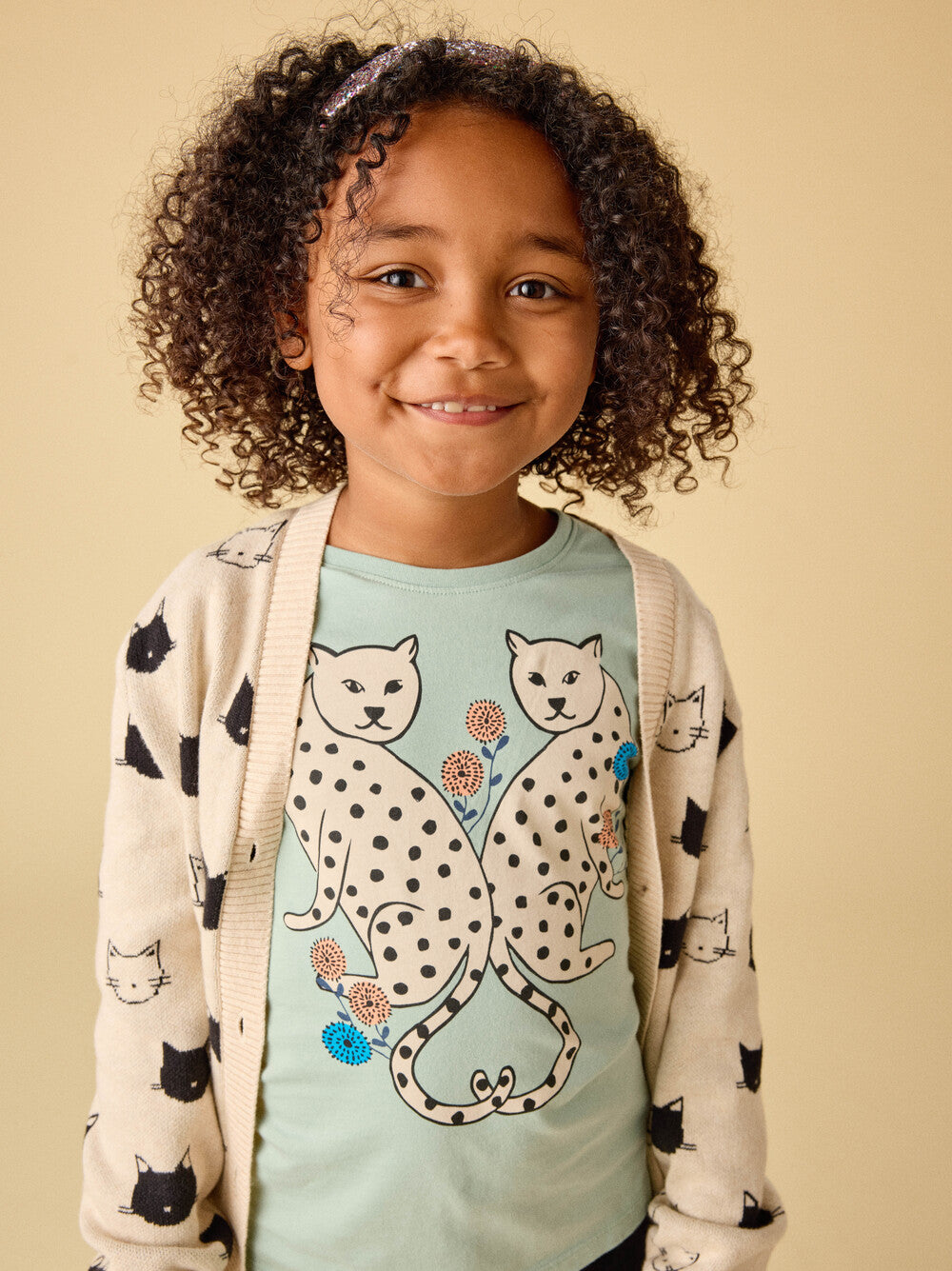 Tea Collection Leopard Duo Graphic Tee