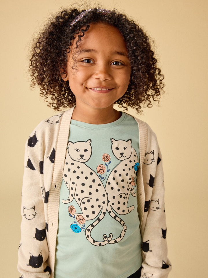 Tea Collection Leopard Duo Graphic Tee