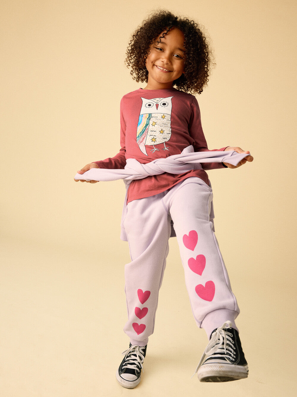 Tea Colleaction Rainbow Eagle Owl Graphic Tee