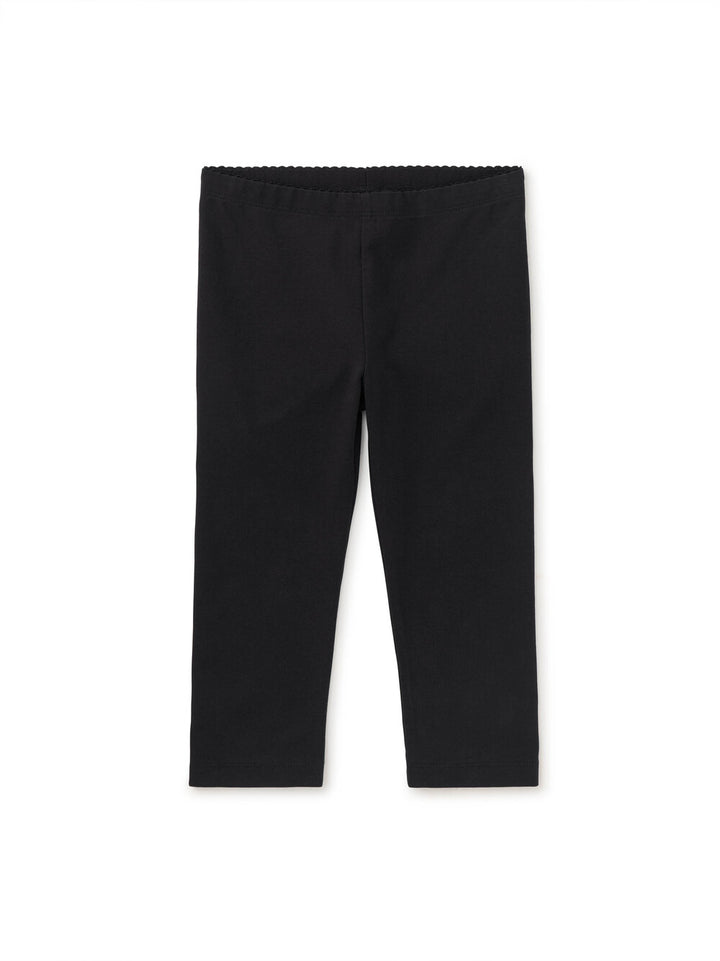 Tea Collection Solid Capri Leggings - Jet Black
