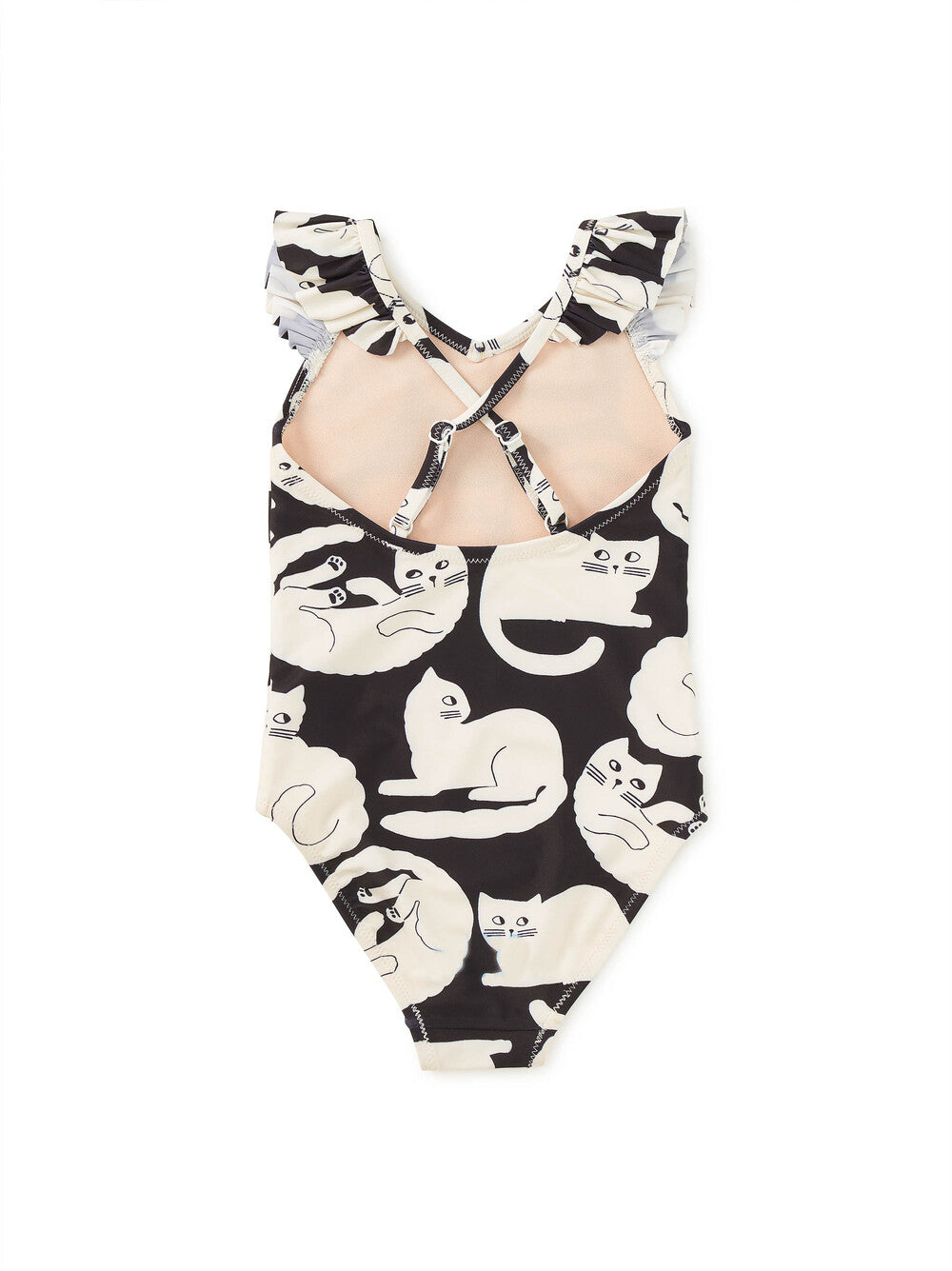 Tea Collection Ruffle One-Piece Swimsuit - Curious Cats