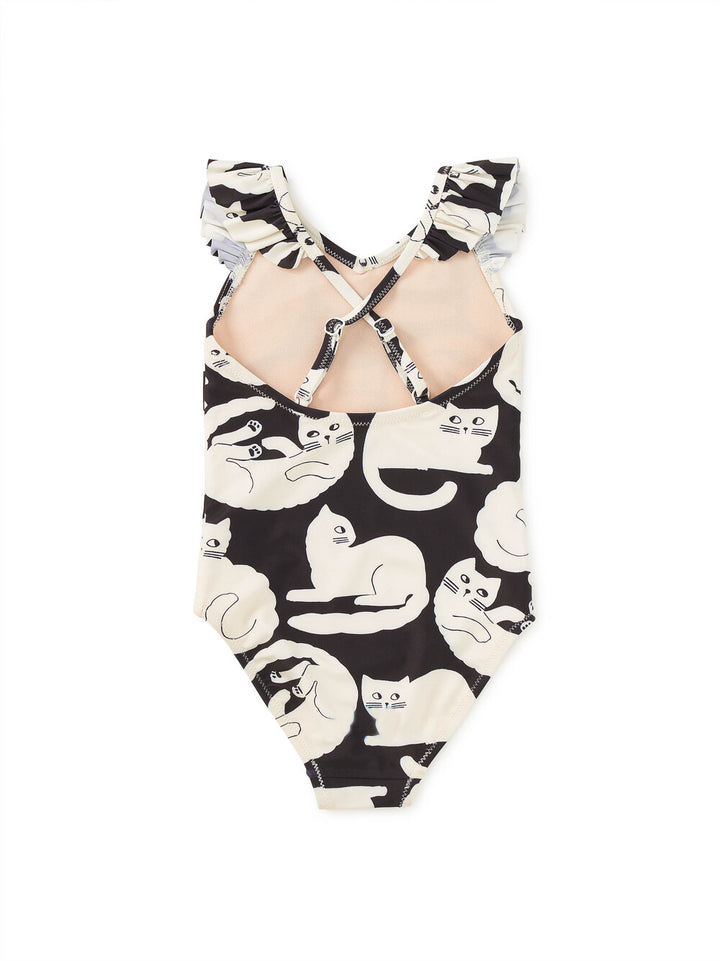 Tea Collection Ruffle One-Piece Swimsuit - Curious Cats