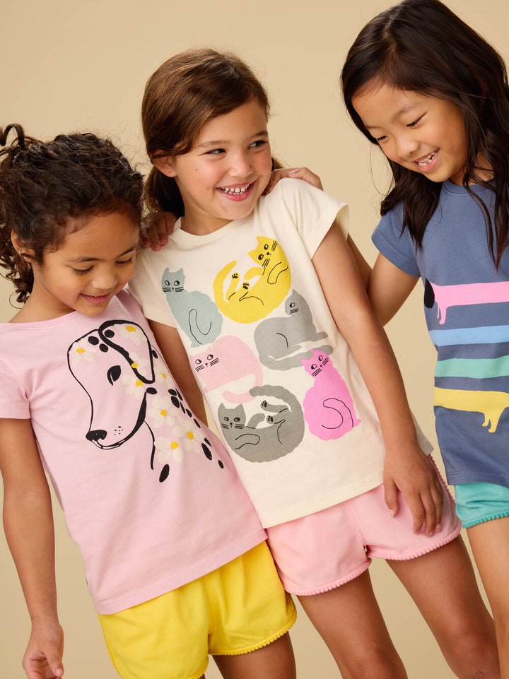Tea Collection Colorful Cats Graphic Tee