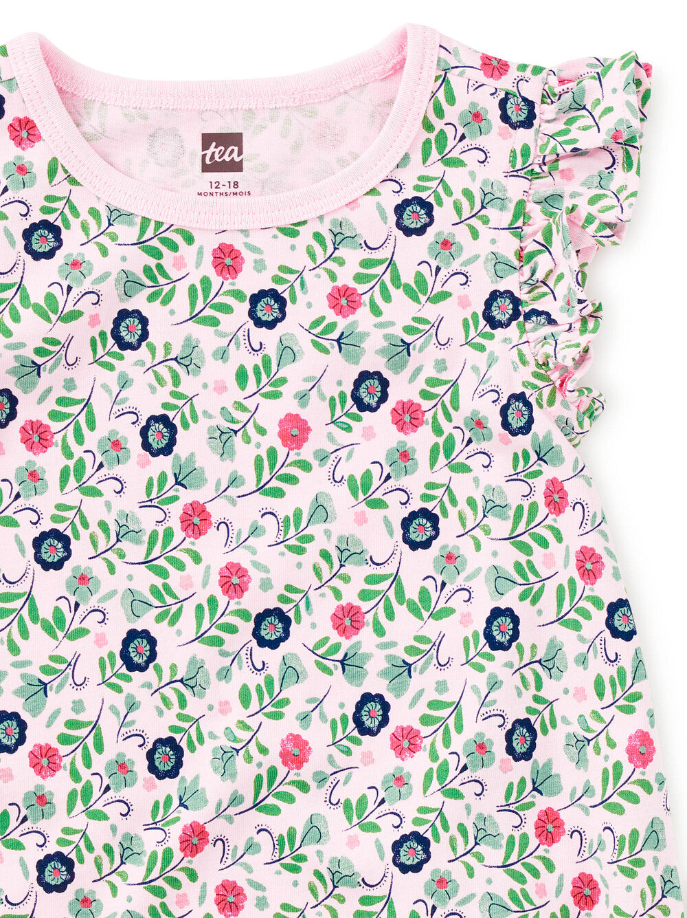 Tea Collection Flutter Baby Romper - Azulejos Florales