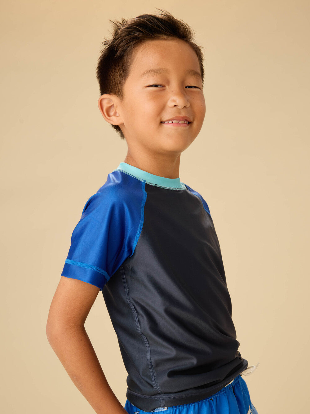 Tea Collection Short Sleeve Rash Guard - Indigo