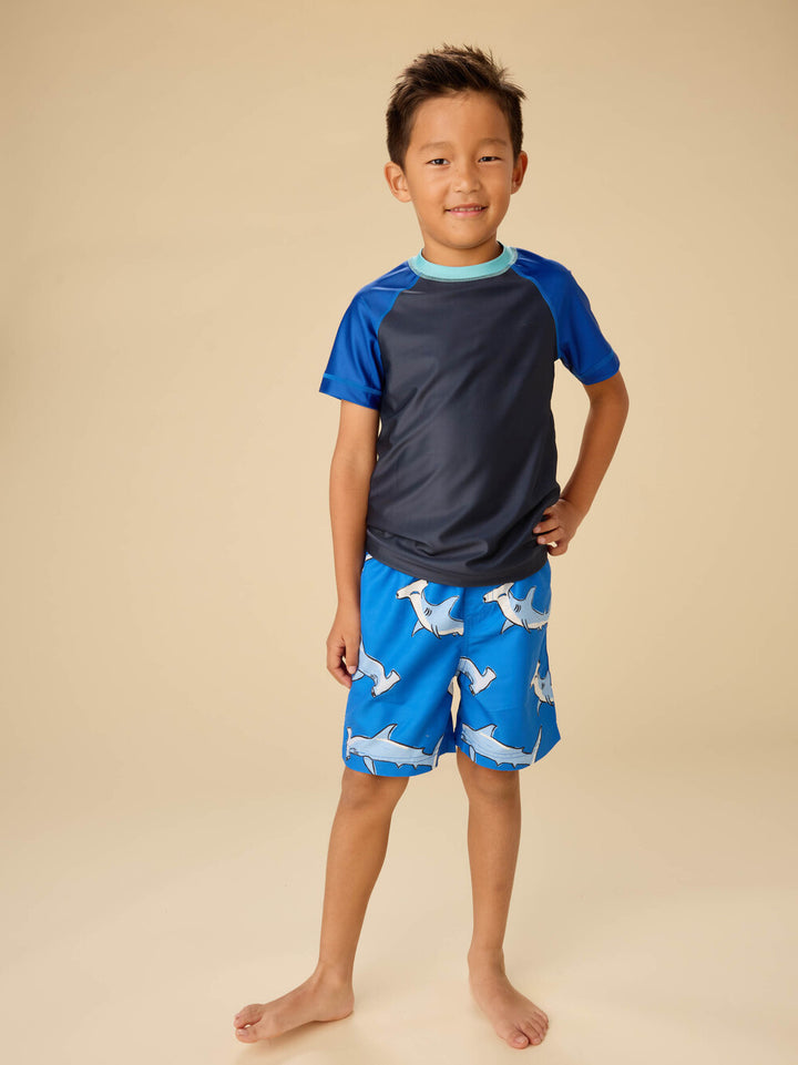 Tea Collection Mid-Length Swim Trunks - Hammerhead Shark