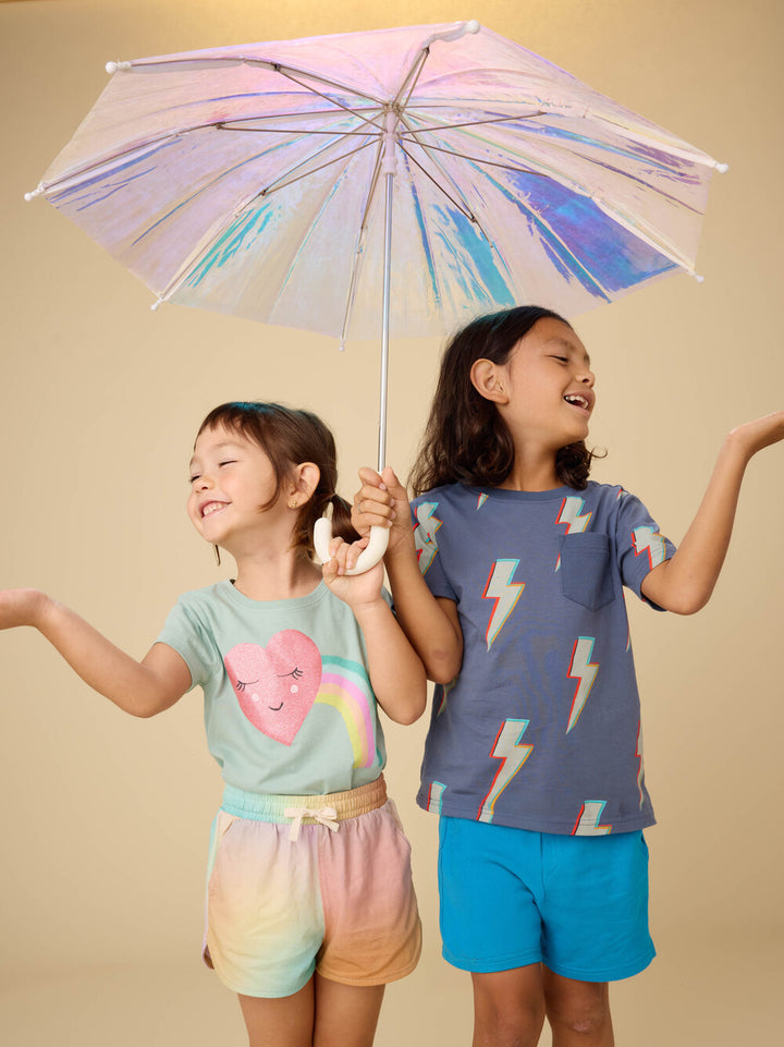 Tea Collection Printed Pocket Tee - Lightning Bolts