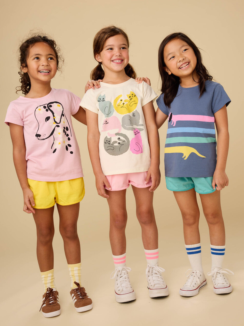 Tea Collection Colorful Cats Graphic Tee