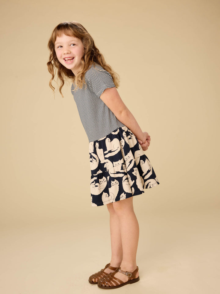 Tea Collection Tier Skirted Twirl Dress - Curious Cats
