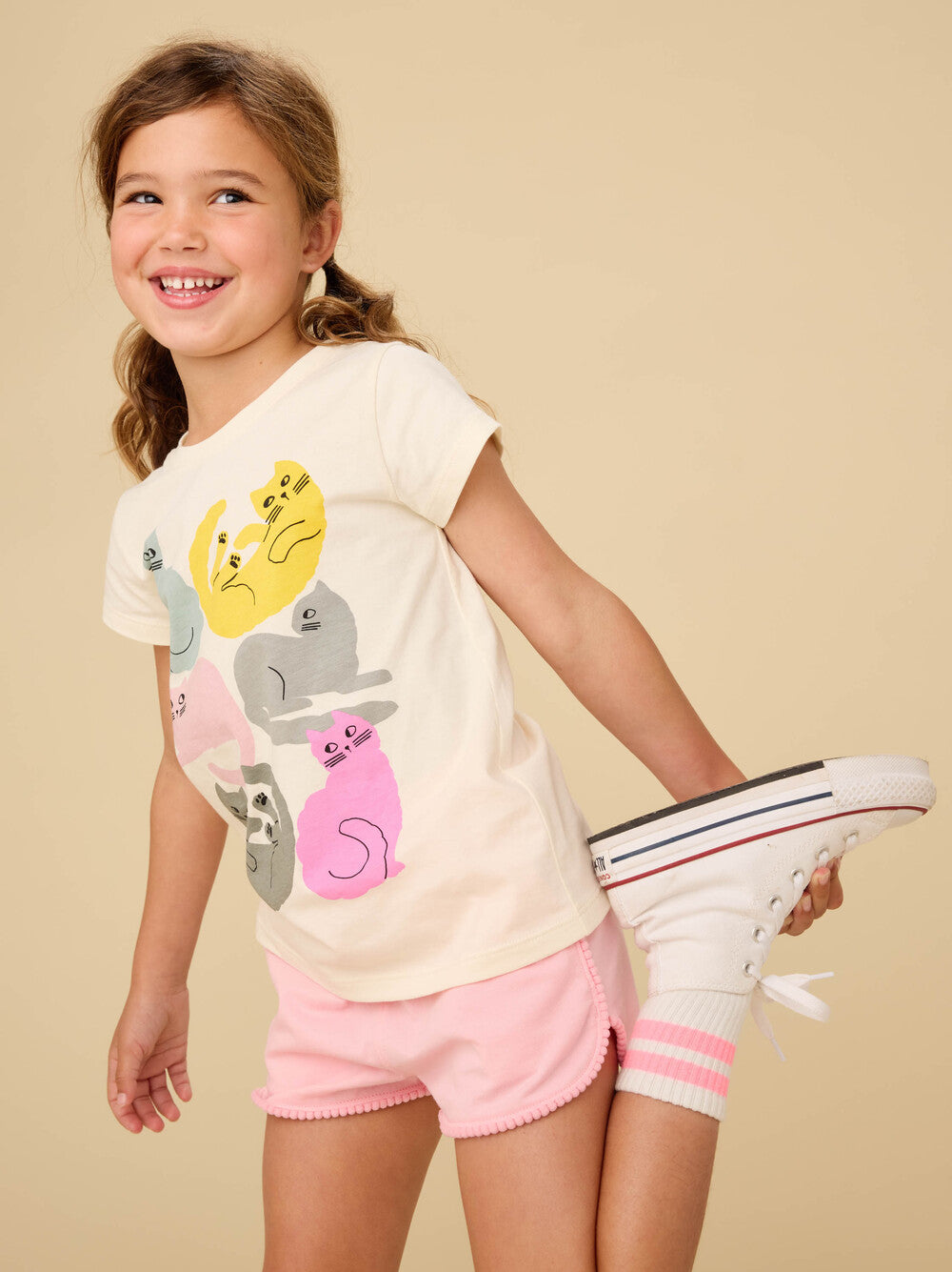 Tea Collection Colorful Cats Graphic Tee