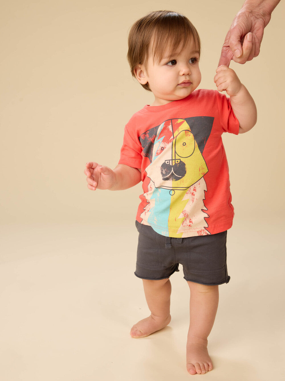 Tea Collection Bolt Dog Graphic Tee - Scarlet