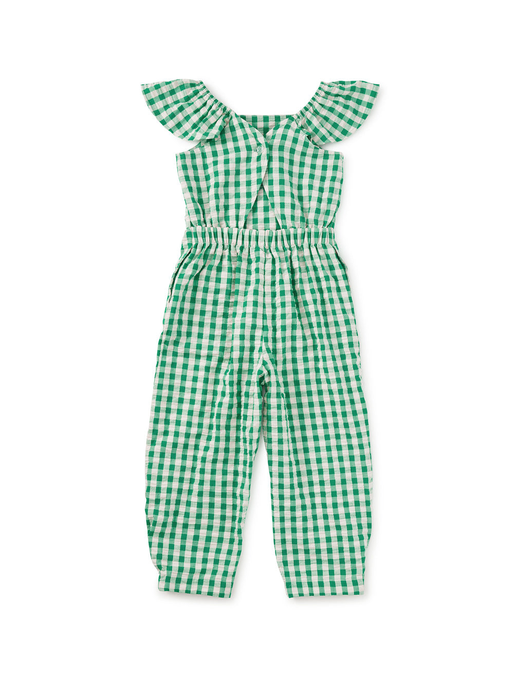 Tea Collection Flutter Strap Jumpsuit - Garden Party Check