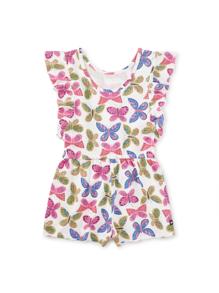 Tea Collection Flutter Sleeve Romper - Flutter Fiesta