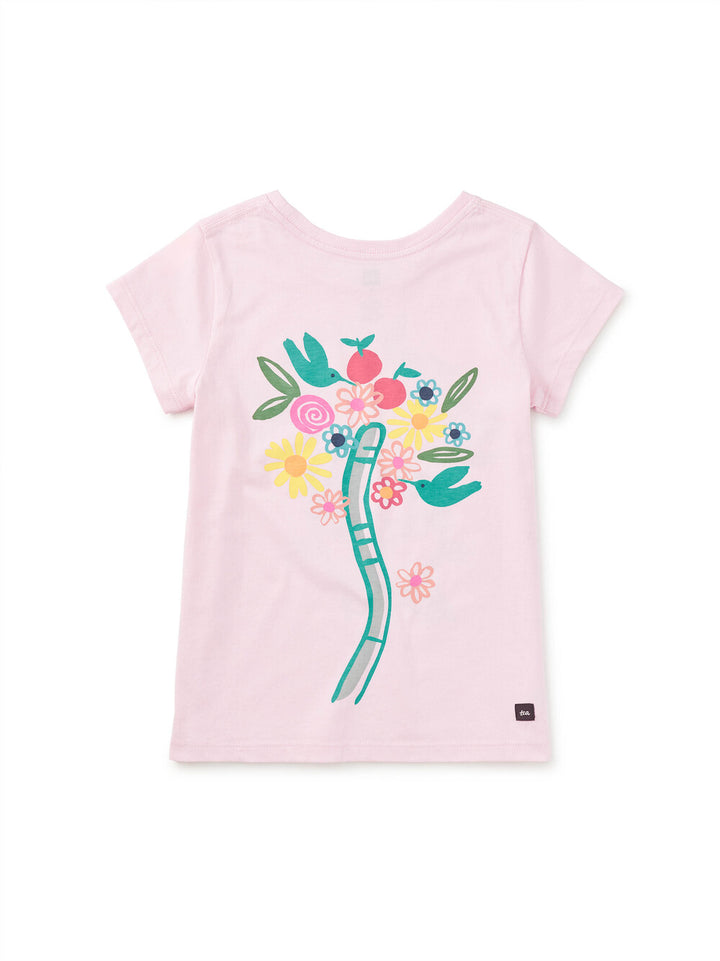 Tea Collection Flora & Feline Double-Sided Graphic Tee