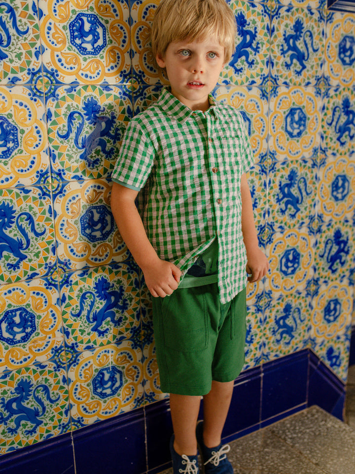Tea Collection Knit Shortie - Botany Green