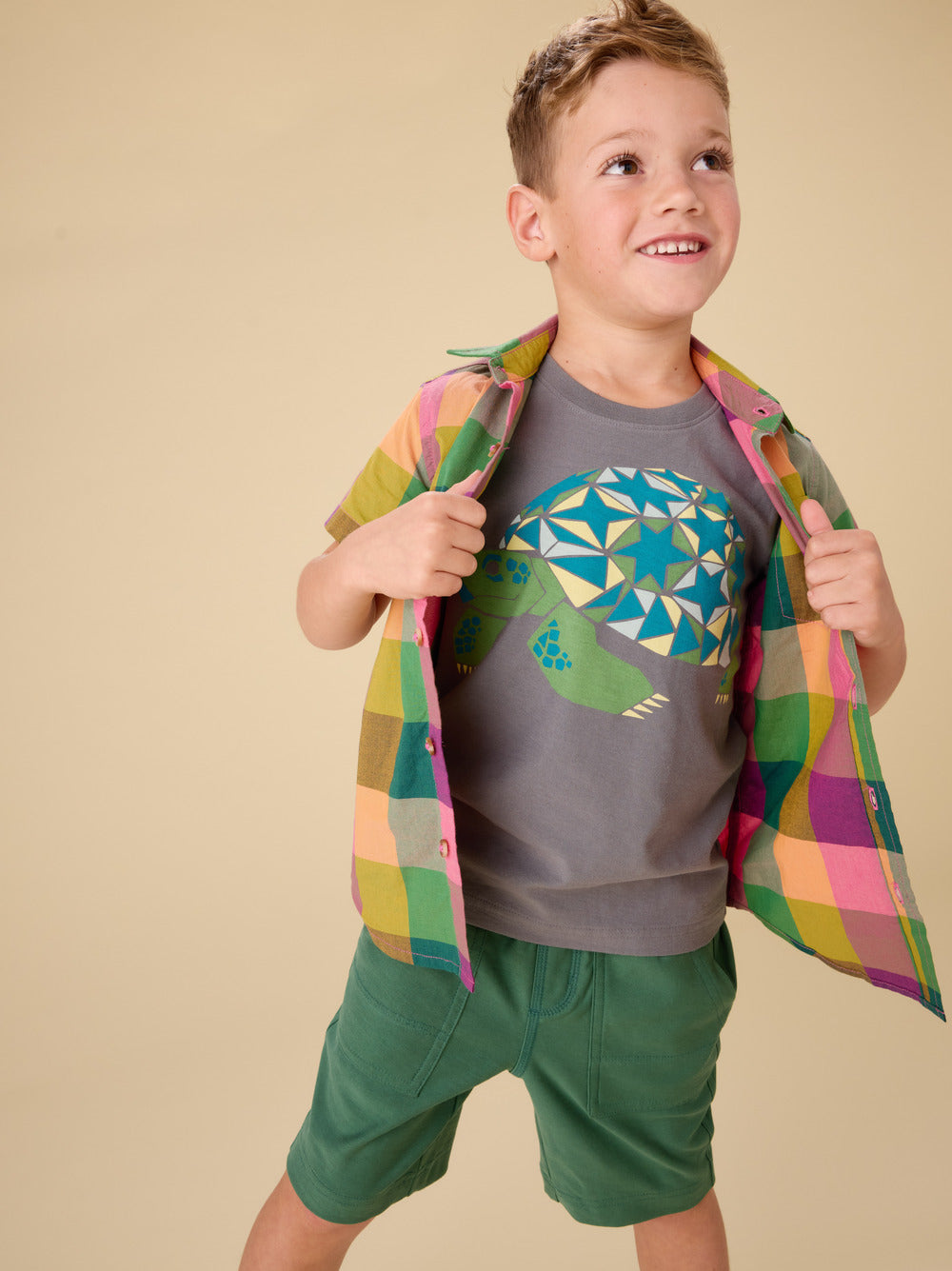 Tea Collection Knit Shortie - Botany Green