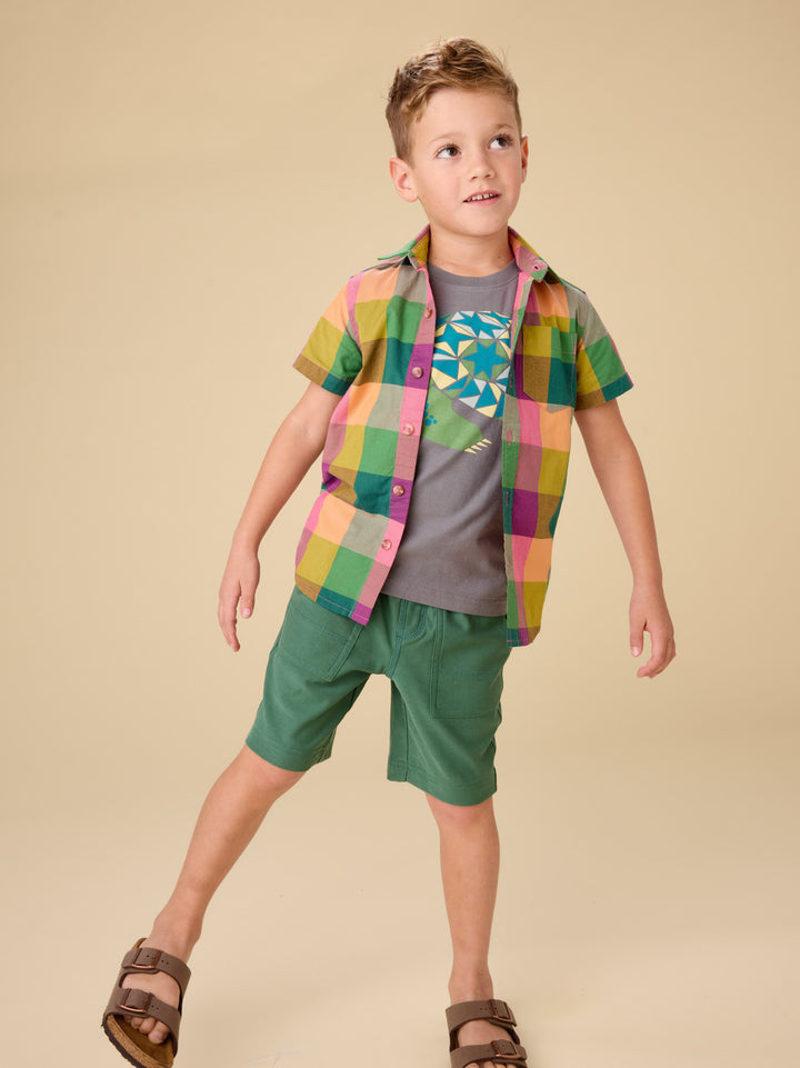 Tea Collection Knit Shortie - Botany Green