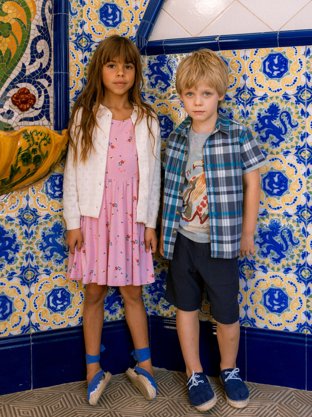 Tea Collection Plaid Button Up Woven Shirt - Valencia Plaid