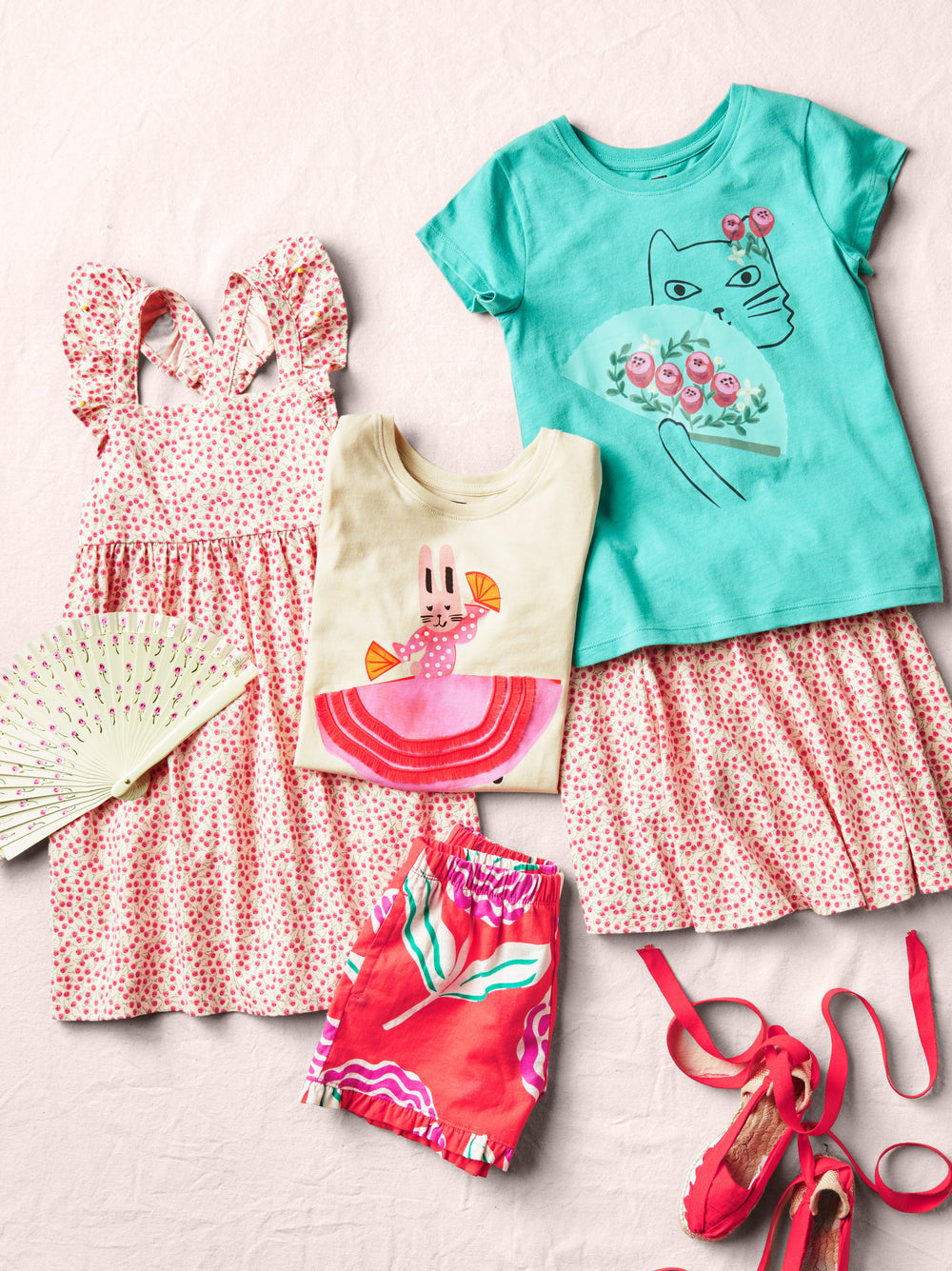 Tea Collection Twirl Skort - Mini Rose Toss