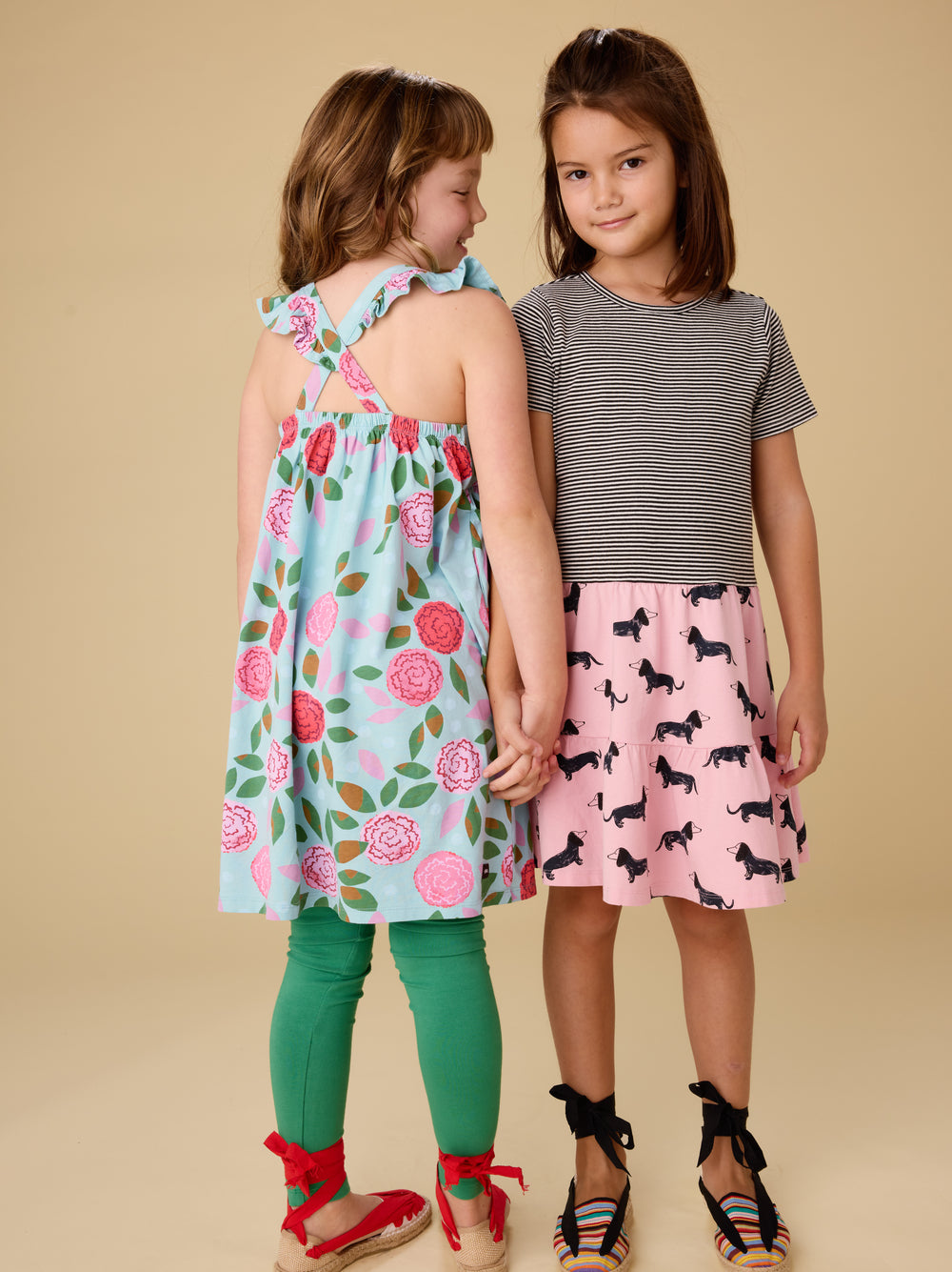 Tea Collection Reversible Wrap Romper - Spinning Carnations