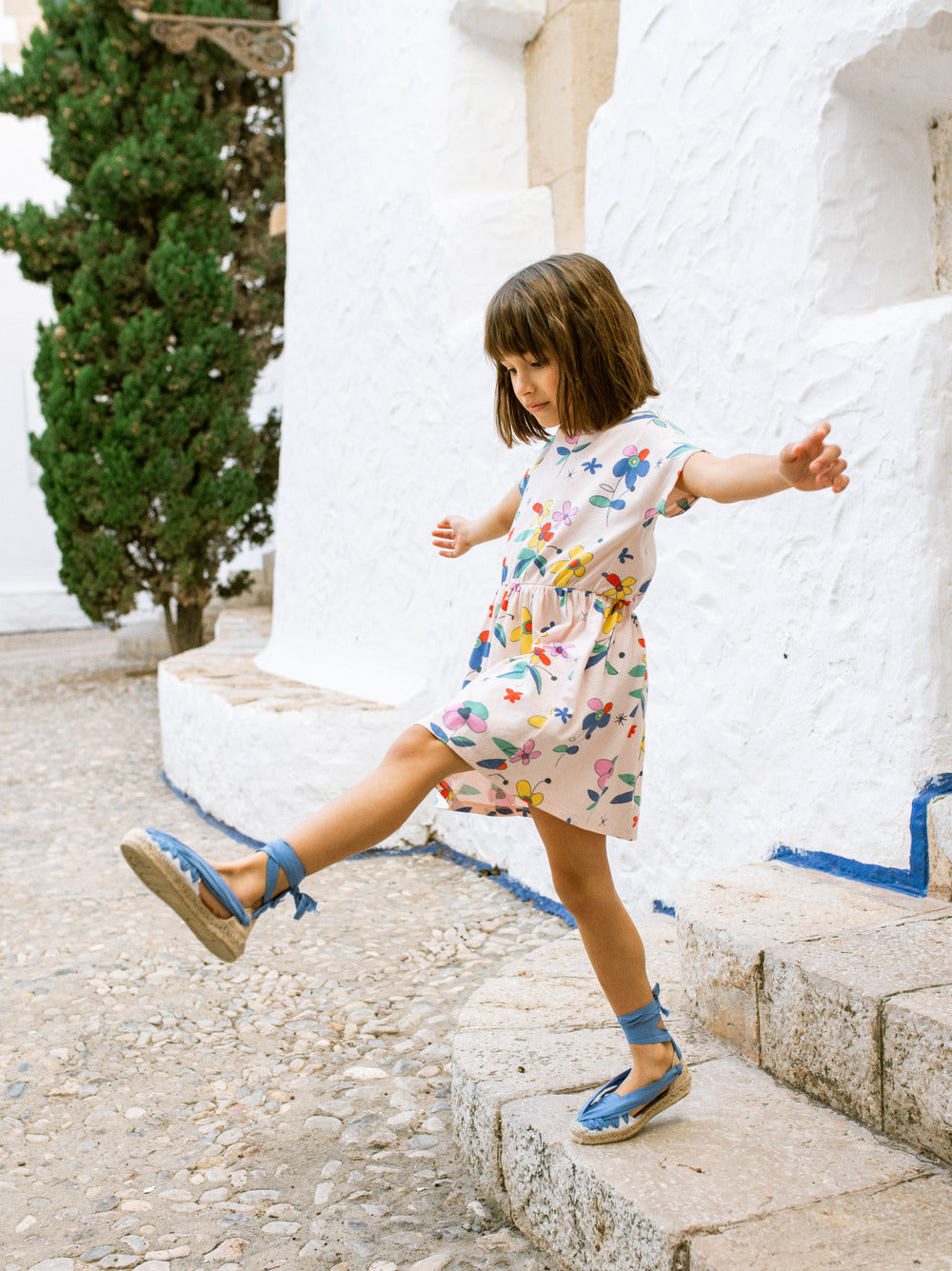 Tea Collection Short Sleeve Twirl Dress - Miro Floral
