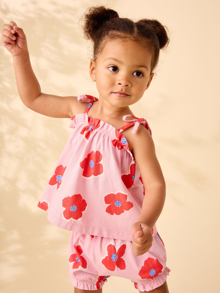Tea Collection Tie Shoulder Baby Set - Rock Floral