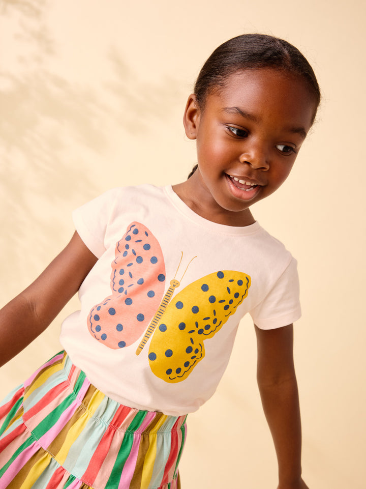 Tea Collection Tile Butterfly Graphic Tee - Creole Pink
