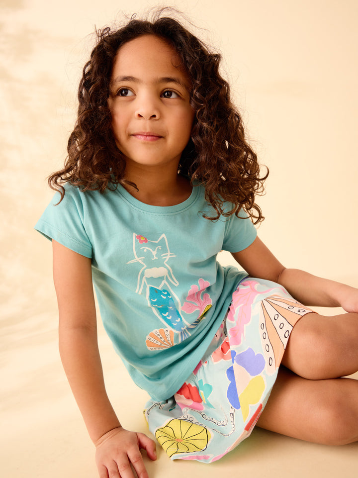 Tea Collection Merkitty Graphic Tee - Patina