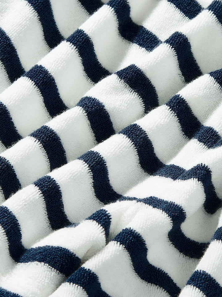 Tea Collection Terrycloth Stripe Shorts - Naval Blue