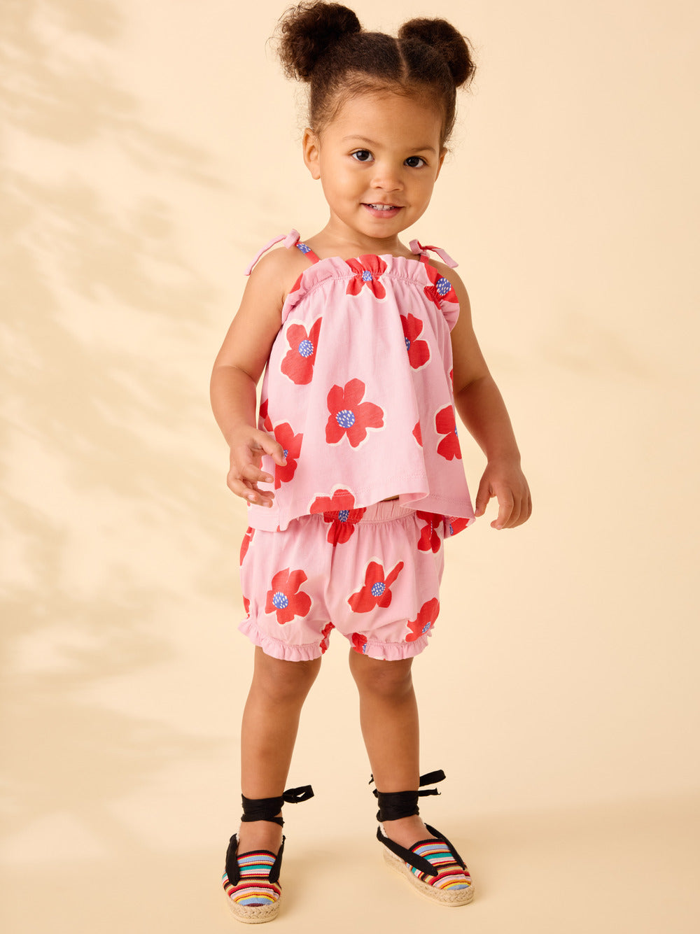 Tea Collection Tie Shoulder Baby Set - Rock Floral