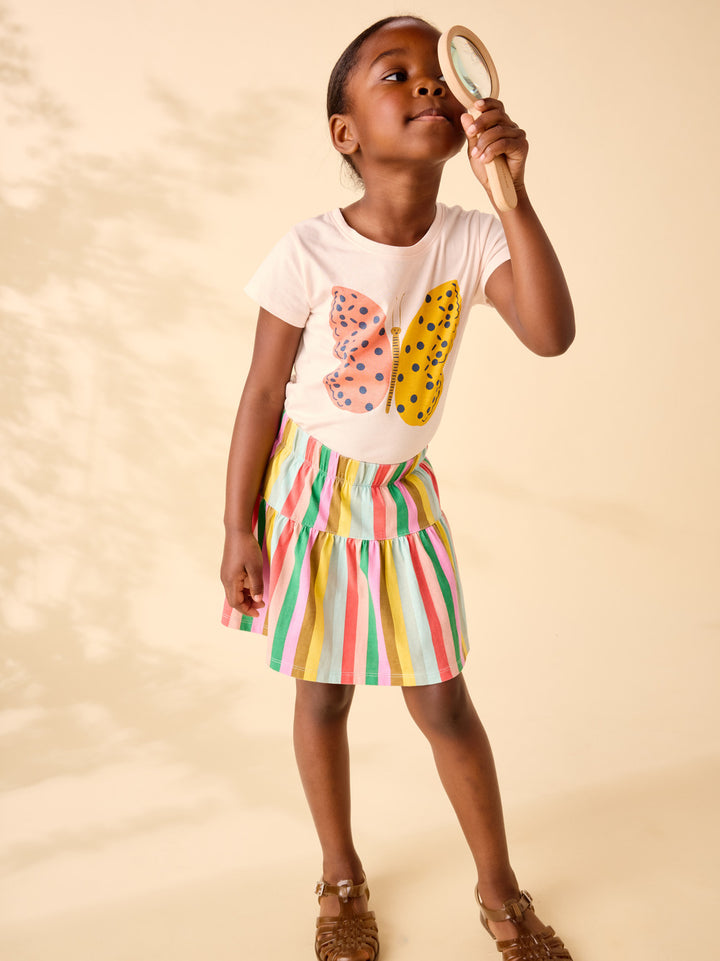 Tea Collection Tile Butterfly Graphic Tee - Creole Pink