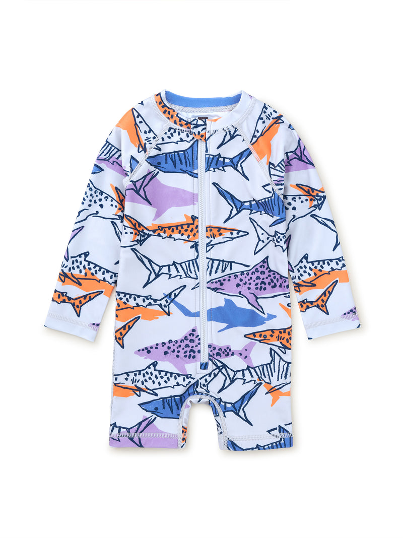 Tea Collection Rash Guard Baby Swimsuit - Malindi Sharks