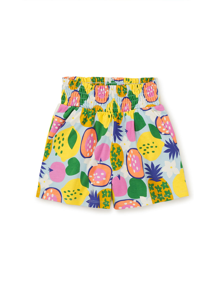 Tea Collection Paperbag High-Waist Shorts - Tropical Fruits