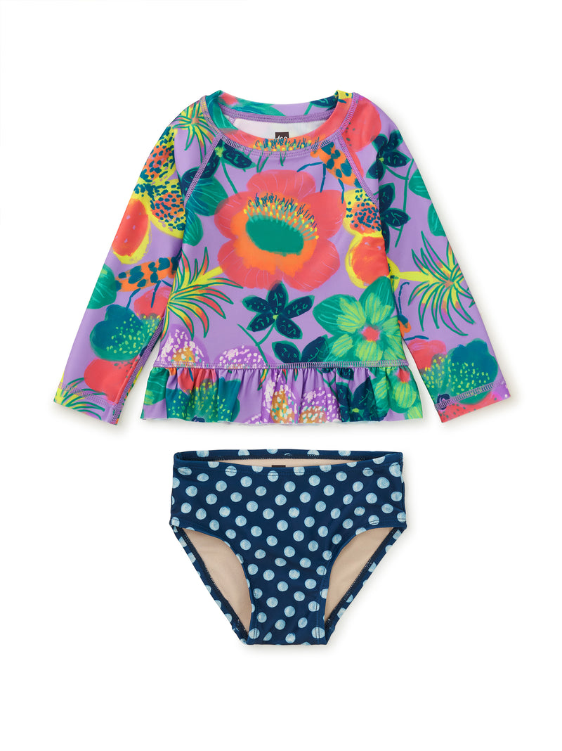 Tea Collection Rash Guard Baby Swim Set - Hanging Flowers Of Malindi